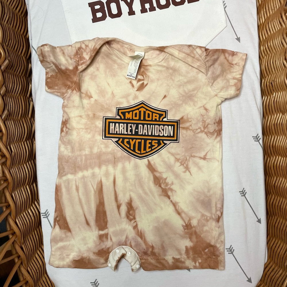 Baby boy clothes, baby girl clothes, Harley Davidson baby clothes, baby romper